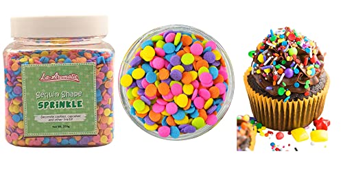 Image of La Aromatic Sequin Pastel Shaped Cake Decorating sprinkles-200 Grams / 7 Oz