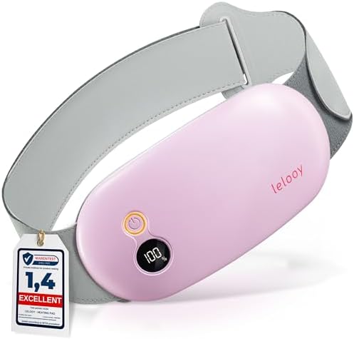 Portable Menstrual Heating Pad – Wireless Rechargeable Cordless Heat Therapy Massager for Period Cramps Relief – Travel-Friendly Wearable Pain Relief Device