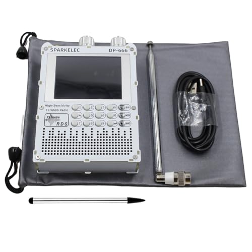 Radio TEF6686 de alta sensibilidad con pantalla táctil IPS y sintonizador digital