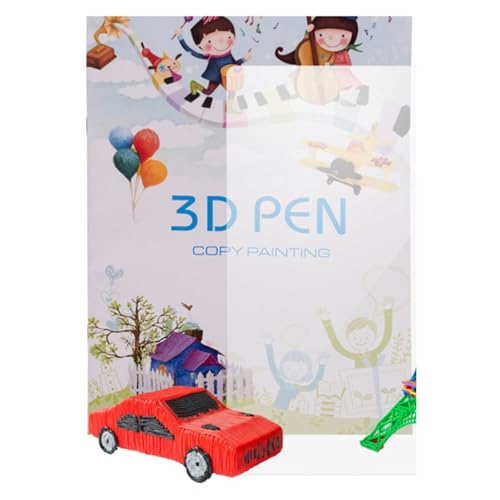 PTIT'GÉNIE - Libro di Modelli per Penna 3D – 40 Disegni unici con plexiglass trasparente - Stimola la Creatività, Intrattenimento e Rilassamento