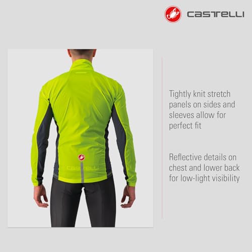 CASTELLI Men's Squadra Stretch Jacket, Windproof Zip Up Shell with High Collar for Road and Gravel Biking I Cycling3