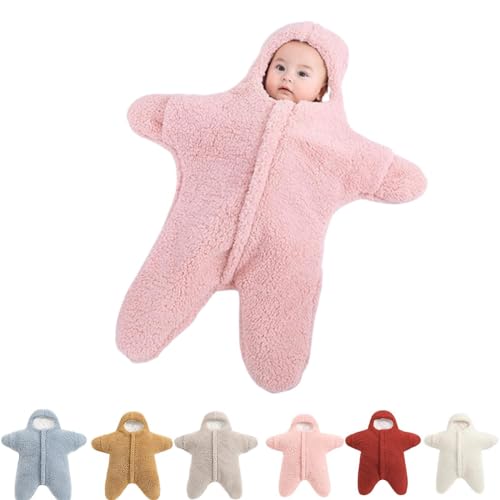 Image of Zureto Baby Starfish Onesie - Thick Fleece Wearable Sleeping Bag for Newborns