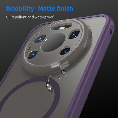 Image of Compatible with Huawei Mate 80 Pro Max Case Cover,Compatible with MagSafe,Anti-Fall,Compatible with Huawei Mate 80 Pro Max 5G SGT-AL10 Cell Protective Phone Case Purple