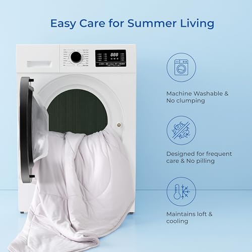 Image of EGOHOME Naia Cooling Comforter King, Q-Max >0.45 for Hot Sleepers, Gray | SGS Certified, 106 inchx90 inch King Size, Naia Acetate Moisture-Wicking Fill, Night Sweats Relief, Lightweight All-Season Bedding