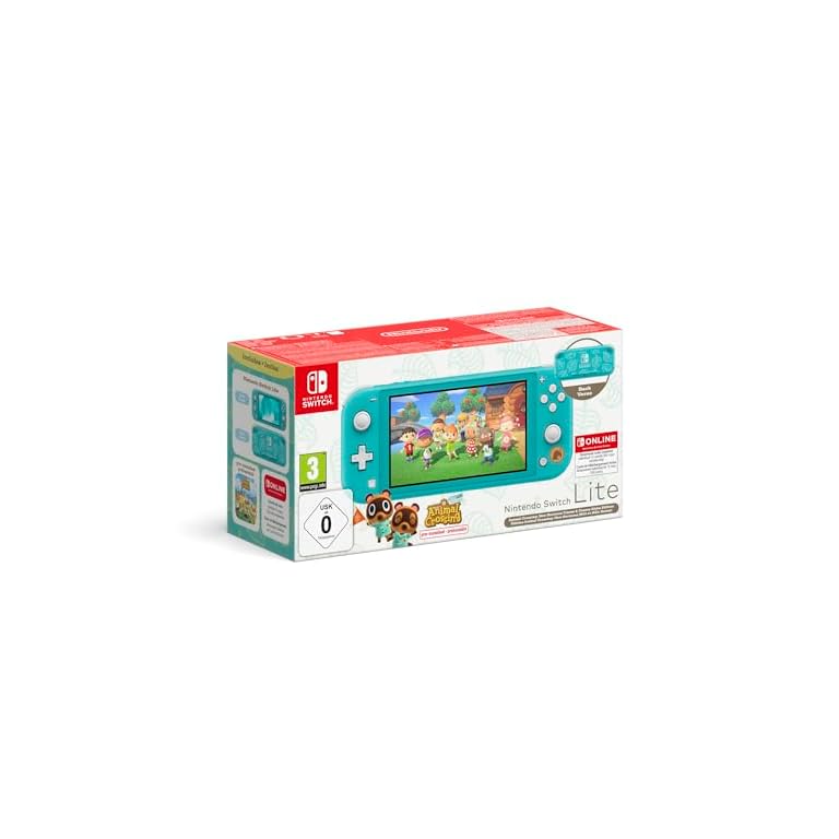 Productafbeelding van Nintendo Switch Lite - Türkis-Blau + Animal crossing + 12 months NSO voor vergelijking en koopadvies