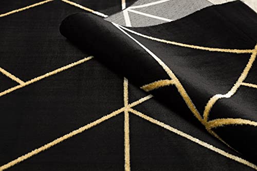 Tapis glamour élégant noir et or pour dressing de luxe - 8