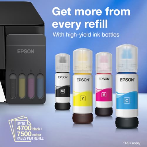 Image of Epson EcoTank L3360 (New Launch) WiFi All-in-One InkTank A4 Colour Printer, Scanner, Copier for Home & Office, 5760x1440dpi Resolution, with LCD Screen and Mobile Printing Feature