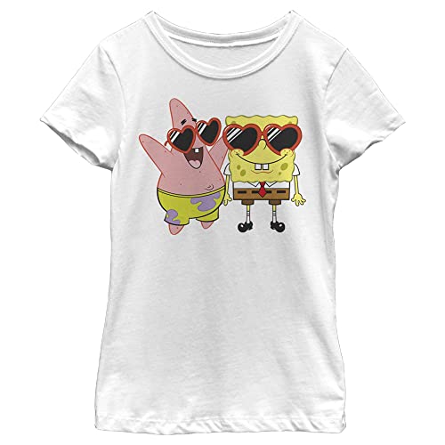 Nickelodeon Spongebob Squarepants Pat Bob Love Girls Short Sleeve Tee Shirt