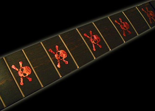Jockomo Skull/Avalon Red Guitar Inlay Sticker #TOP2