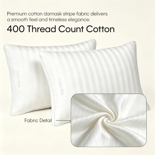 Calvin Klein Hotel Bed Pillows King Size Set of 2 Medium Soft Support - image 3