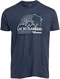 Lac du Flambeau, WI | Wisconsin Tee Midwest State Pride T-Shirt for Men Women - (Adult,L) Vintage Navy