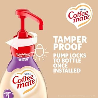 Nestle Coffee mate Liquid Concentrate 1.5 Liter Pump Bottles, 3 Flavors Sweetened Original, French Vanilla & Hazelnut (Pack of 3)