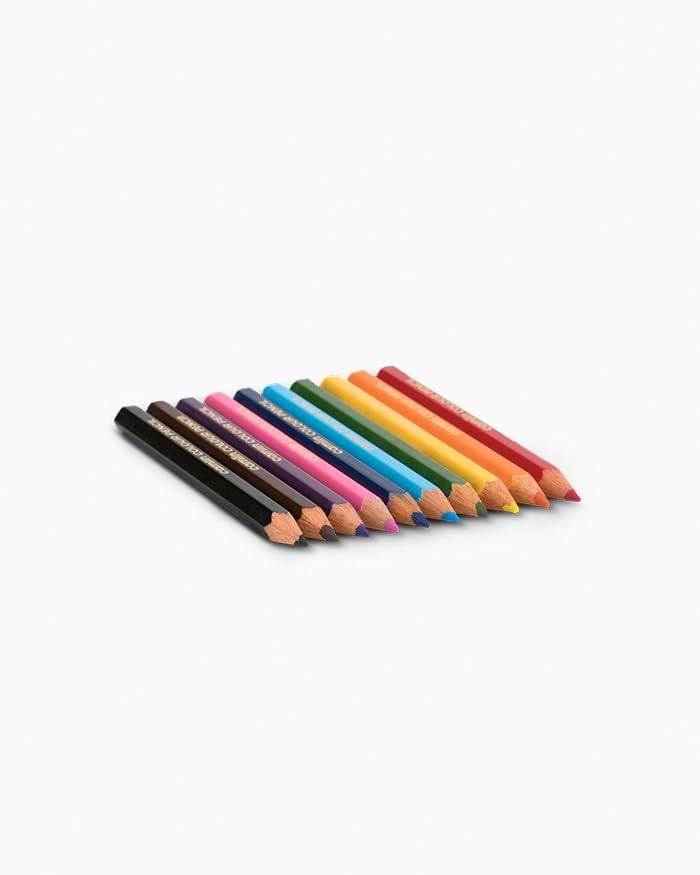 Image of Camel 10 Shades Half Size Colour Pencils - Vibrant Multicolor Shades | Soft, Smooth & Break-Resistant Leads | Ideal for Drawing, Sketching, Coloring & School Art Projects