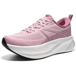Women's Road Running Shoes Cushion Tennis Shoes Non-Slip Comfortable Lightweight Gym Workout Athletic Arch Support Walking Sneakers Active5K 6 Pink