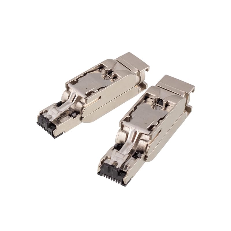 profinet for Siemens RJ45 Plug EtherCAT CAT6 Network Cable Connector 6GK1901-1BB10-2AA0 Industrial Shield RJ45 Crystal Plug - (RJ45, Package: 1pcs, Type: RJ45, Pins: 4P Straight, Insert Type: Male)