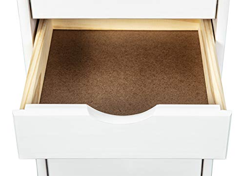 Bürokommode mit sechs Schubladen auf Rollen, Farbe weiß, 36 x 65 x 40 cm – Bild 4