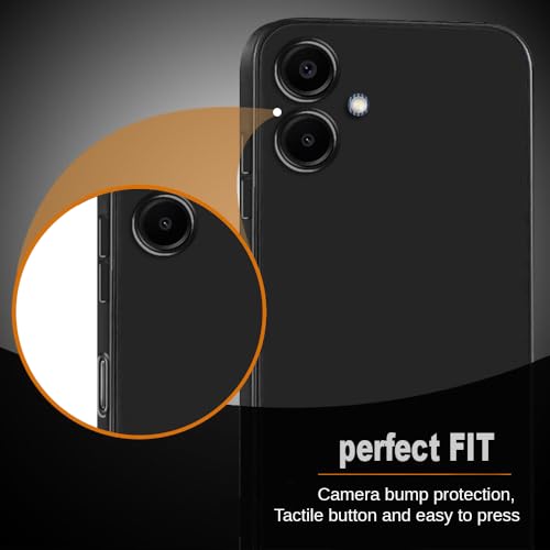 Image of Back Cover for Samsung Galaxy A06 4G / A06 5G | Full Camera Protection | Premium Liquid Silicon Case | Flexible Bumper Case for Samsung Galaxy A06 4G / A06 5G (Black)