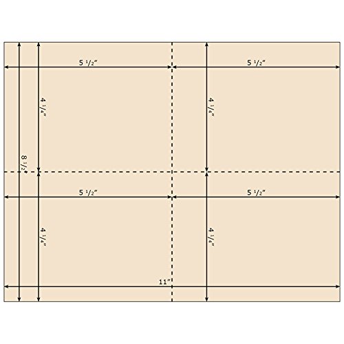 Burris Computer FormsFour-of-a-Kind Postcards Standard Classy Cream Blank Postcards (1,000 sheets/4,000 postcards)
