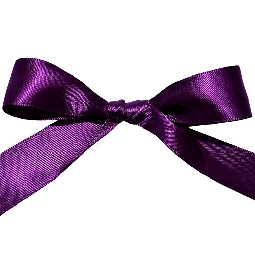 Image of Morex Ribbon 08822 /50-285 Double Face Satin Ribbon, 7 /8 inch x 50 Yd, Plum