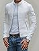 Men's Stone Pattern Leather Jacket,Slim Fit Fashion Moto Coat with Stand Collar and Zipper Closure,Stylish,Casual,Semi-Formal (US, Alpha, Small, Regular, Regular, white)