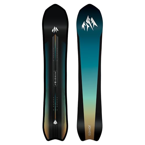 JONES - Snowboard Stratos, Ideal for All-Conditions freeriding, Freestyle and Carving, Size 161W , Color Black