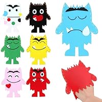 Colour Monster Plush Toys, 7PCS Felt Hand Puppets for Kids Age 3-8, Emotional Learning Educational Toys, Classroom and Party Activities, 17x21cm Puppet Set
