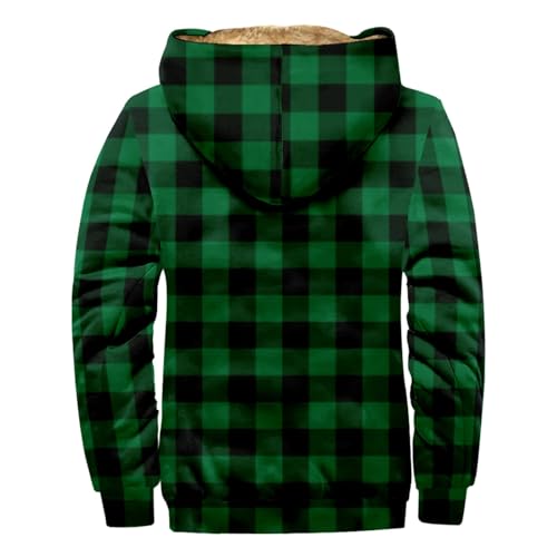 Mens Winter Coats Zip Up Sherpa Fleece Lined Big and Tall Thicken Vintage Hunting Warm Plush Long Sleeve Outerwear3