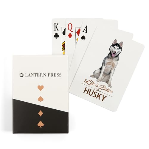 Lantern Press Husky, 52 Cartas Póker para Adultos
