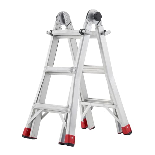 Lift Ladders 14 Ft Multi-Position Telescoping Aluminum Ladder, Silver - image 1