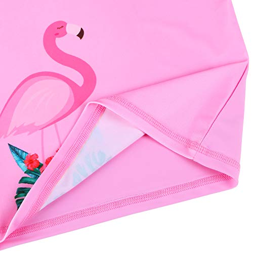 Image of Girls Two Piece Swimsuit Long Sleeve Floral Bathing Suit UPF 50+ Summer Beach Swimwear