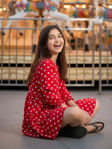 Image of Uptownie Lite Girls Knee Length A-Line Tiered Dress