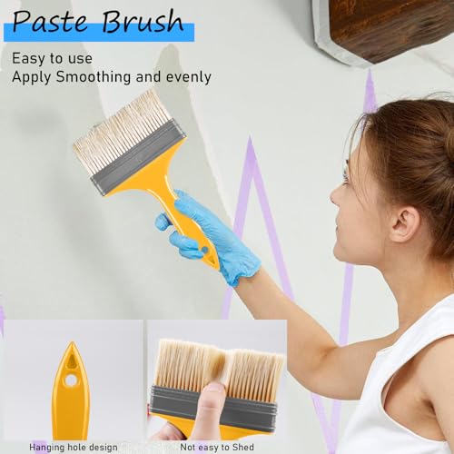 15 Stück Tapezierwerkzeug, Tapeten-Glättungswerkzeug-Set Inklusive Tapezierbürste Rakel Tapezieren Rollen und Schneidwerkzeug, Tapeten-Hängekit für Klebekontakt Fensterfolie Anwendungs-Set (Blau)