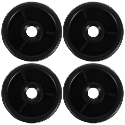 UKCOCO 4 Ruedas de Plástico para Equipos de Fitness Accesorio de Rodillo para Bicicletas Estáticas y Cintas de Correr Diámetro 50 MM Orificio de 8 MM Repuesto para Aparatos de