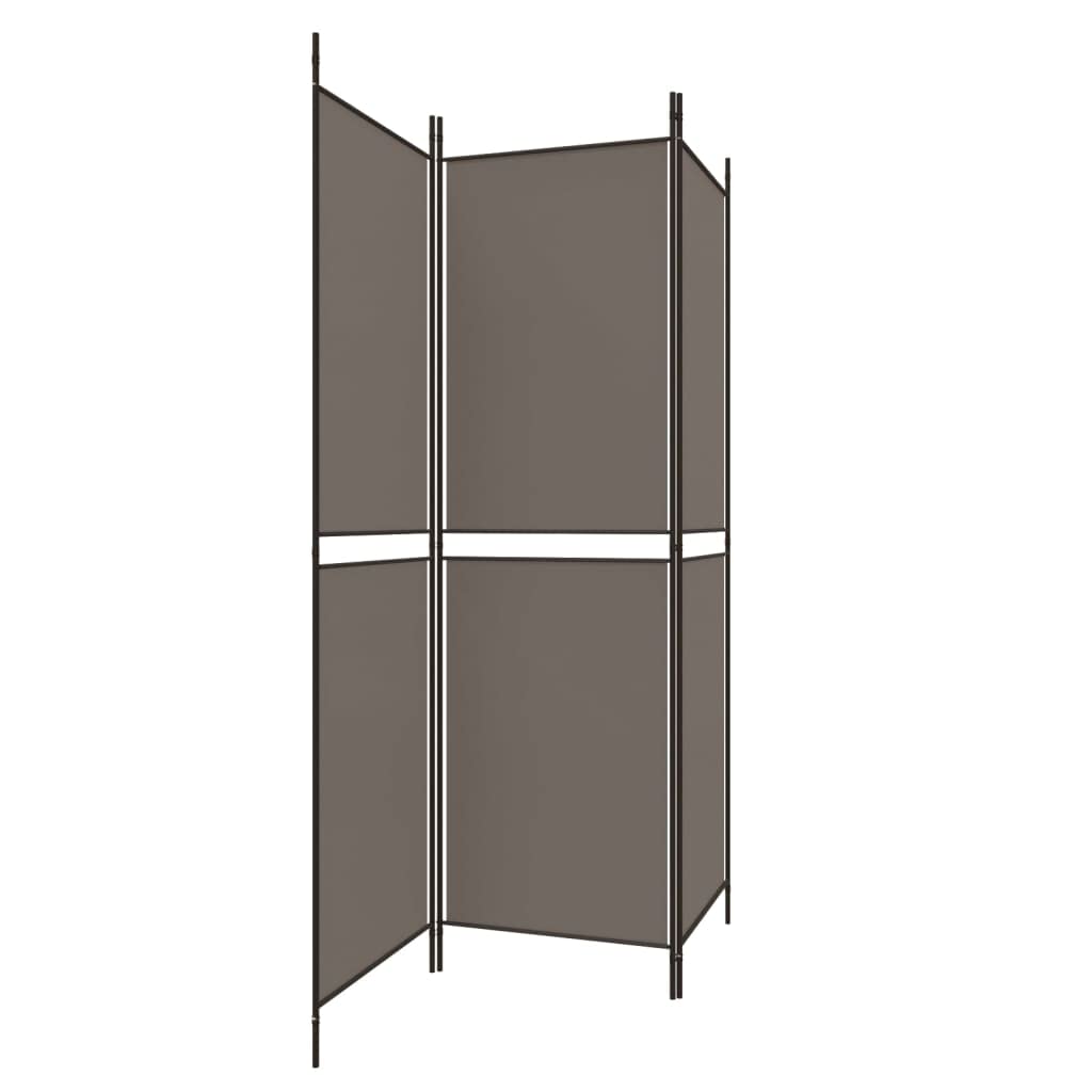 Paravent en tissu anthracite 150 x 200 cm Paravent pliable pour l'intimité et la confidentialité, polyvalent, comme cloison de séparation pour salon, chambre à coucher ou fenêtre, peu encombrant