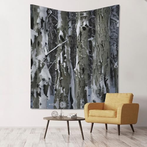 Tapisserie murale camouflage arbre froid PULaif 150x130cm grand drapé