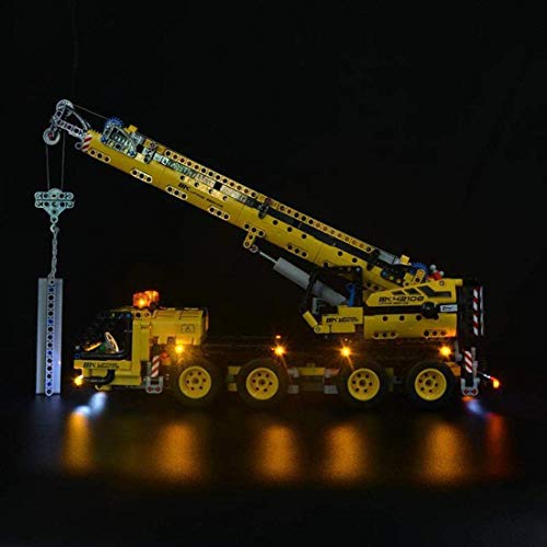 ZHLY LED Licht-Set für Lego Technic Kran-LKW Beleuchtung Lichtset Kompatibel Mit Lego 42108 USB und Batterie Betrieben… – Bild 5