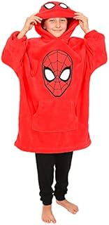Marvel Spiderman Hoodie, Oversized Fleece Blanket Hoodie for Boys
