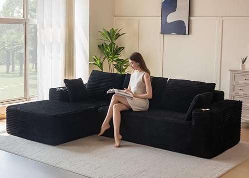 MAXYOYO 104" Modular Sectional Couch with L-Shape Chaise, Modern ...