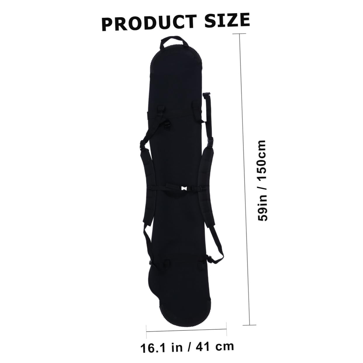 Hemobllo Housse de Snowboard Pratique Housse de Ski Légère Rangement pour Snowboard Noir
