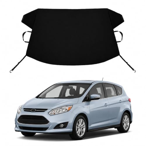 Image of C-Max Custom Windshield Cover for Ice and Snow for-d C-Max Heavy Duty 600D Oxford Fabric Windshield Protector Fit Waterproof Frost Snow Cover Winter Car Accessories