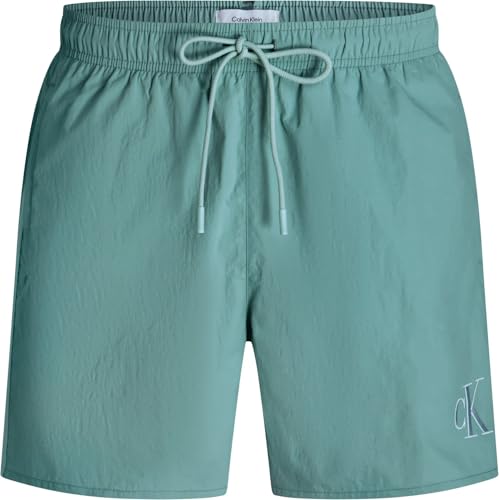 Calvin Klein Uomo Pantaloncino da Bagno Medium Drawstring con Logo,