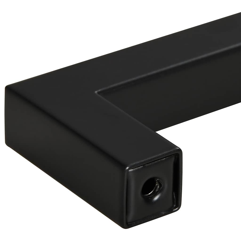 Set di 5 maniglie per mobili, colore nero, 192 mm, in acciaio inox, design a tubo quadrato, per armadi, cassetti, porte, cassettiere, credenze, cucina, bagno, per ristrutturazione fai da te