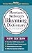 Merriam-Webster's Rhyming Dictionary, Second Edition, Mass-Market Paperback