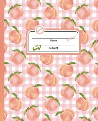 Composition Notebook Cute Peaches pattern cover For elementary, h...