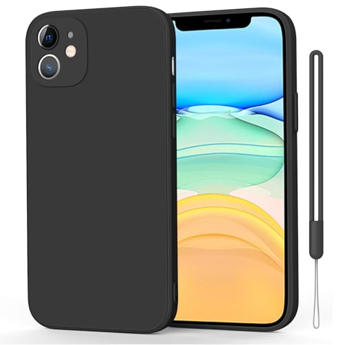 Soft Silicone Cases for iPhone 11 [Military Grade Drop Protection] [Anti-Scratch Microfiber Lining] Shockproof Protective Phone Case Slim Thin Cover 6.1 inch (Black)