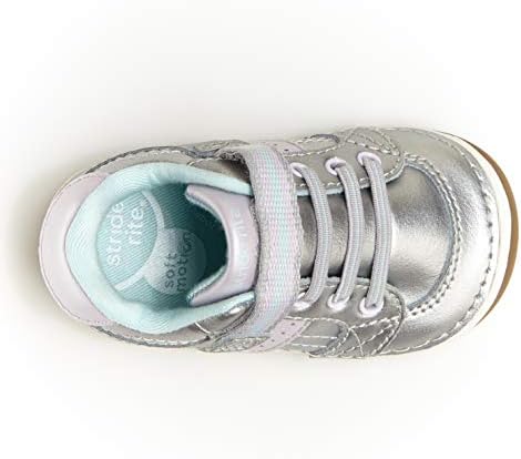 Stride Rite Baby Girls SRT Soft Motion Artie Sneaker, Silver, 3 Wide Infant | Image 7
