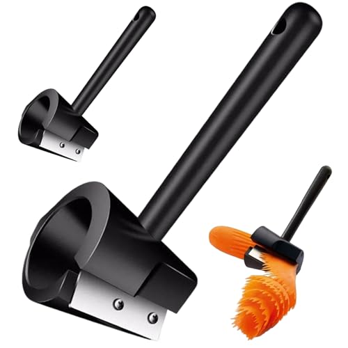 2 piezas de curador de vegetales y peeler, cortador de zanahoria de acero inoxidable rotativo, cortador de espiral de doble forma múltiple para novatos de cocina chefs profesionales