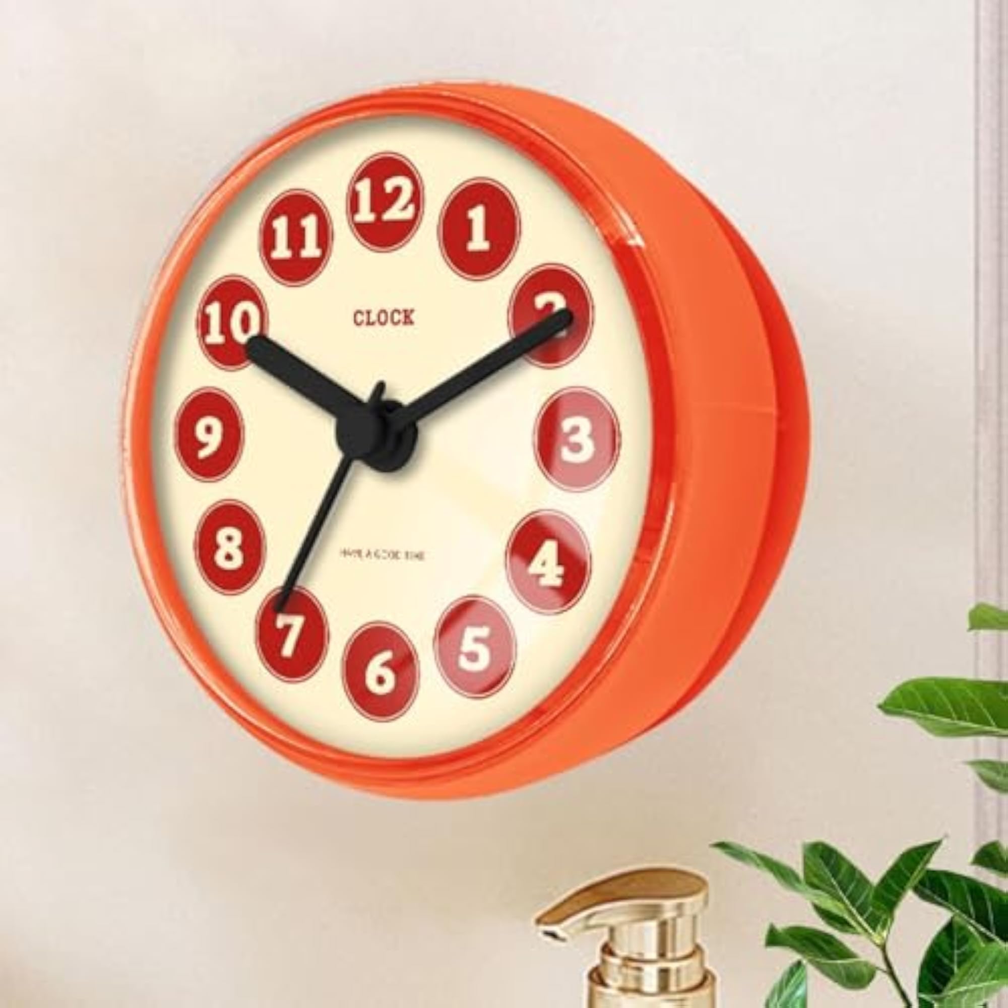 Waterproof Shower Wall Clock for Pool, Stylish Design
