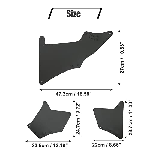 Image of ACROPIX Front Rear Splash Guard Mud Guards Mudflaps Fender Liner Shield Protection Set Fit for Toyota 4Runner with Clips Retainer - Pack of 4 Black