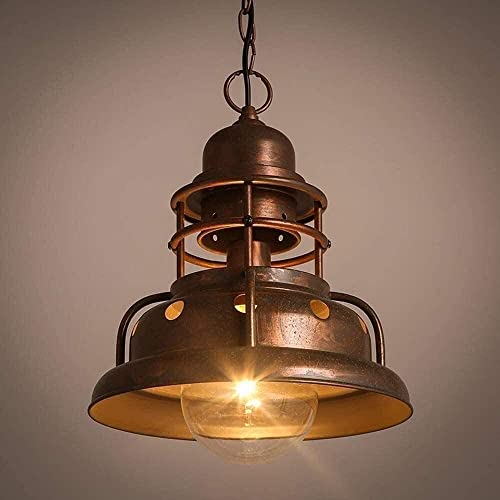 Lámpara colgante rústica E27 para decoración de hogares 4